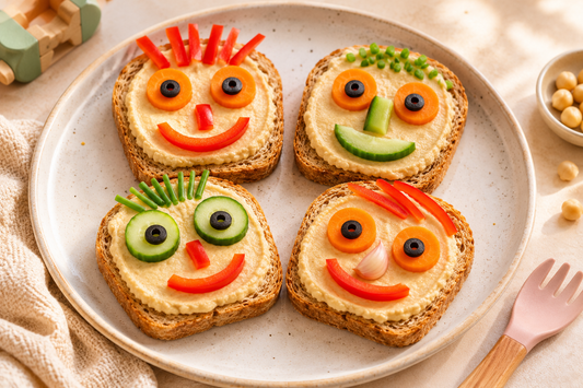 Hummus-Brotgesichter