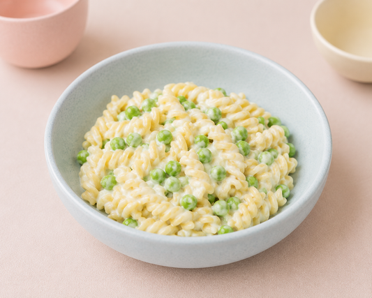 Erbsen-Frischkäse-Pasta