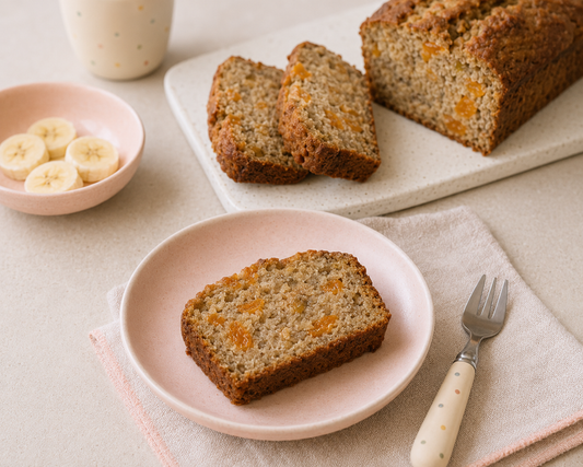 Vollkorn-Bananenbrot mit Aprikosen