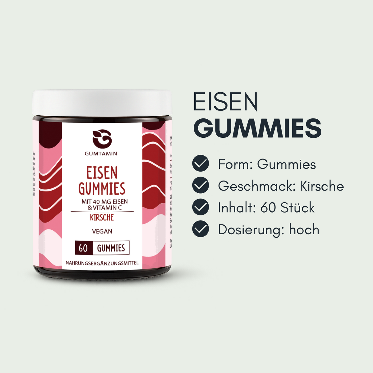 Eisen Gummies hochdosiert