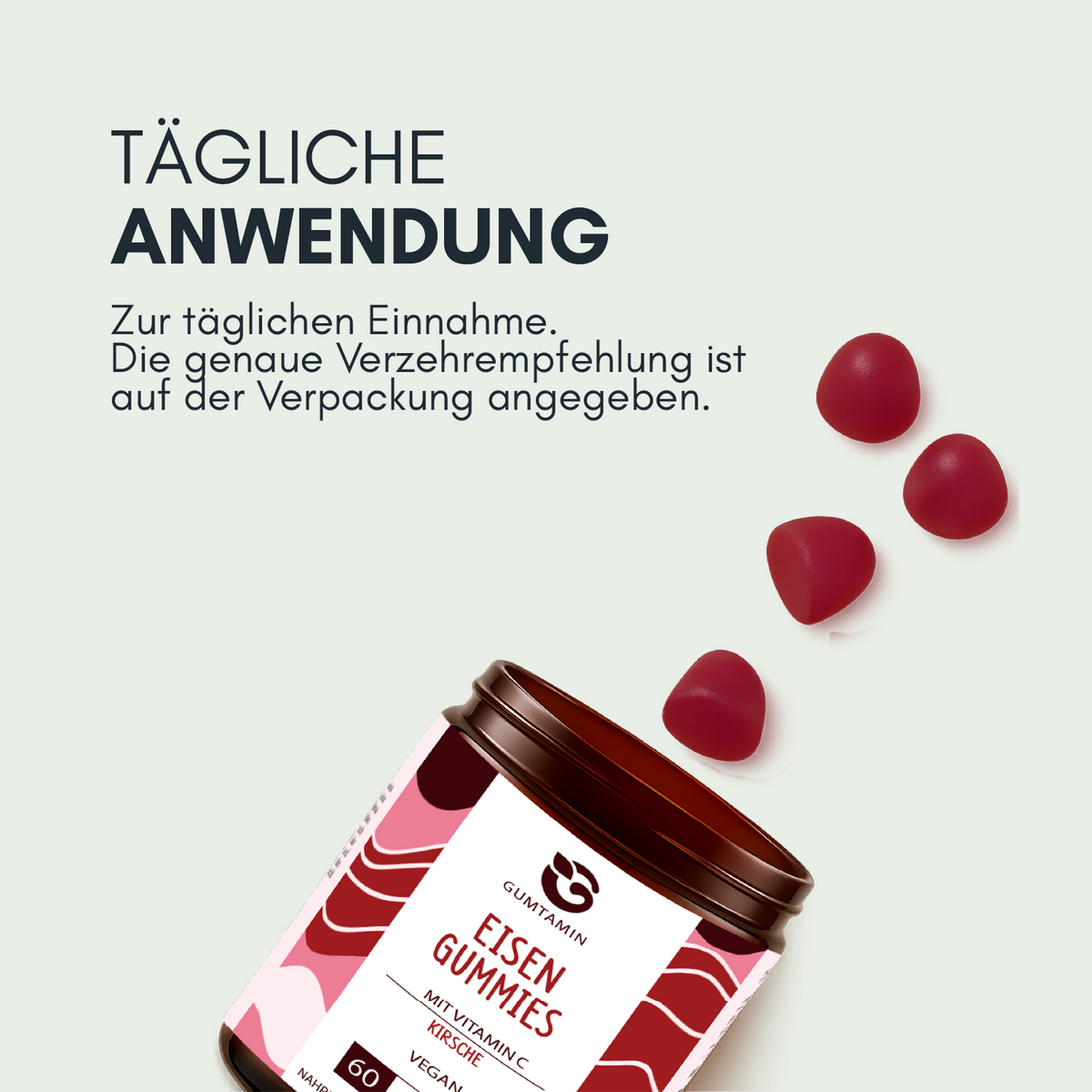 Eisen Gummies hochdosiert