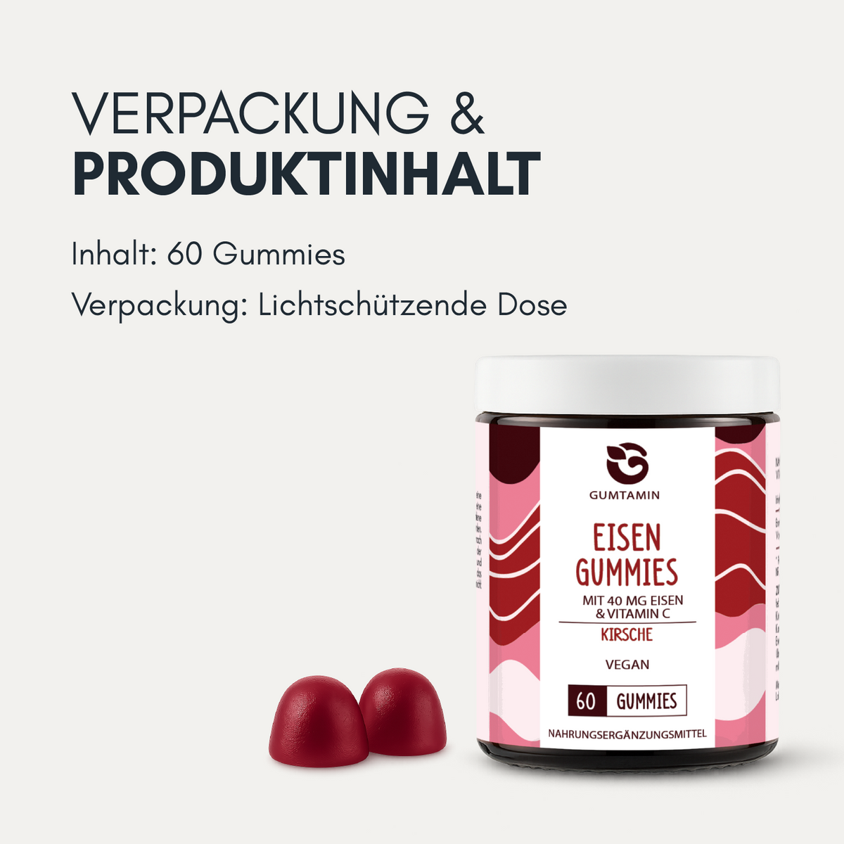 Eisen Gummies hochdosiert