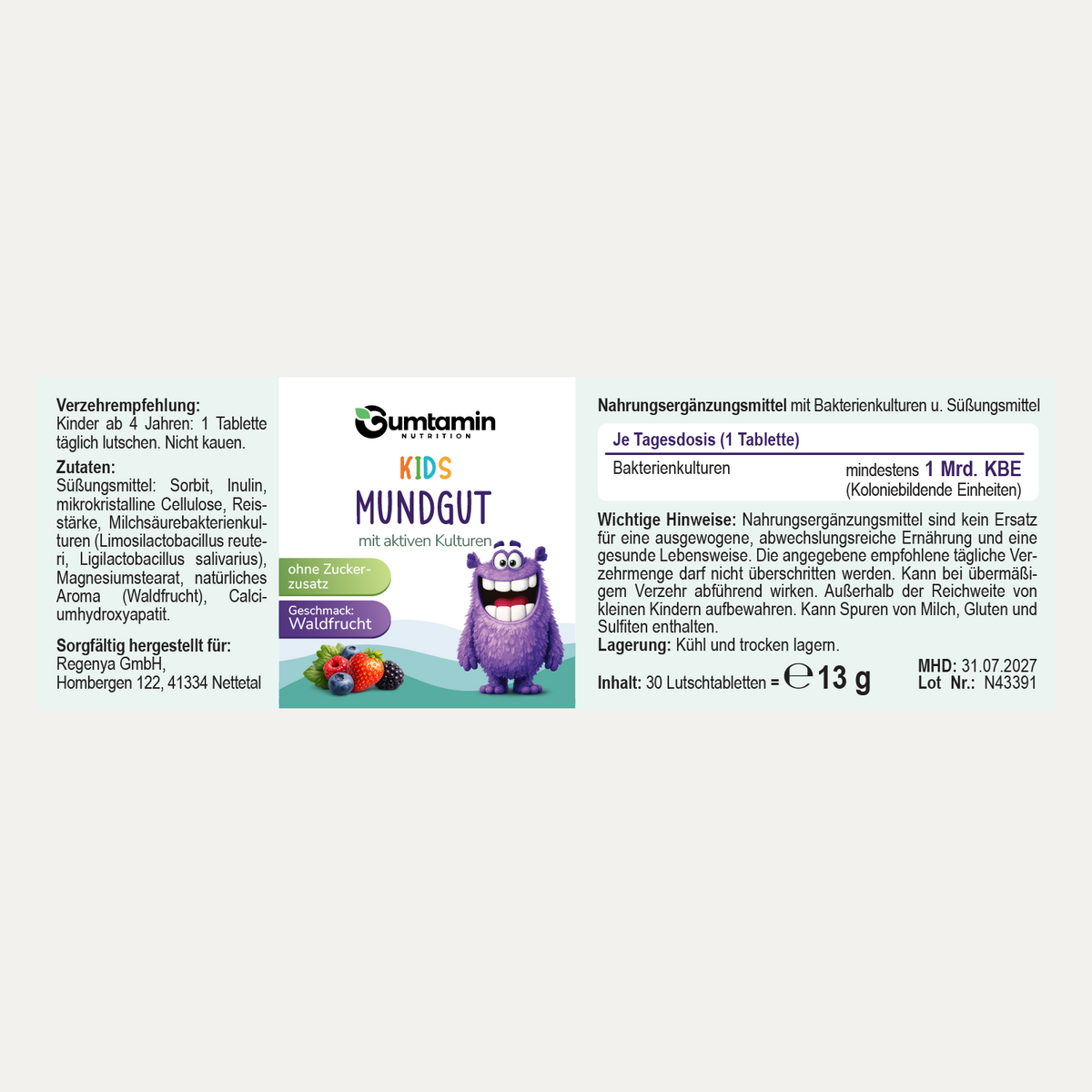 Mundgut Lutschtabletten Kinder