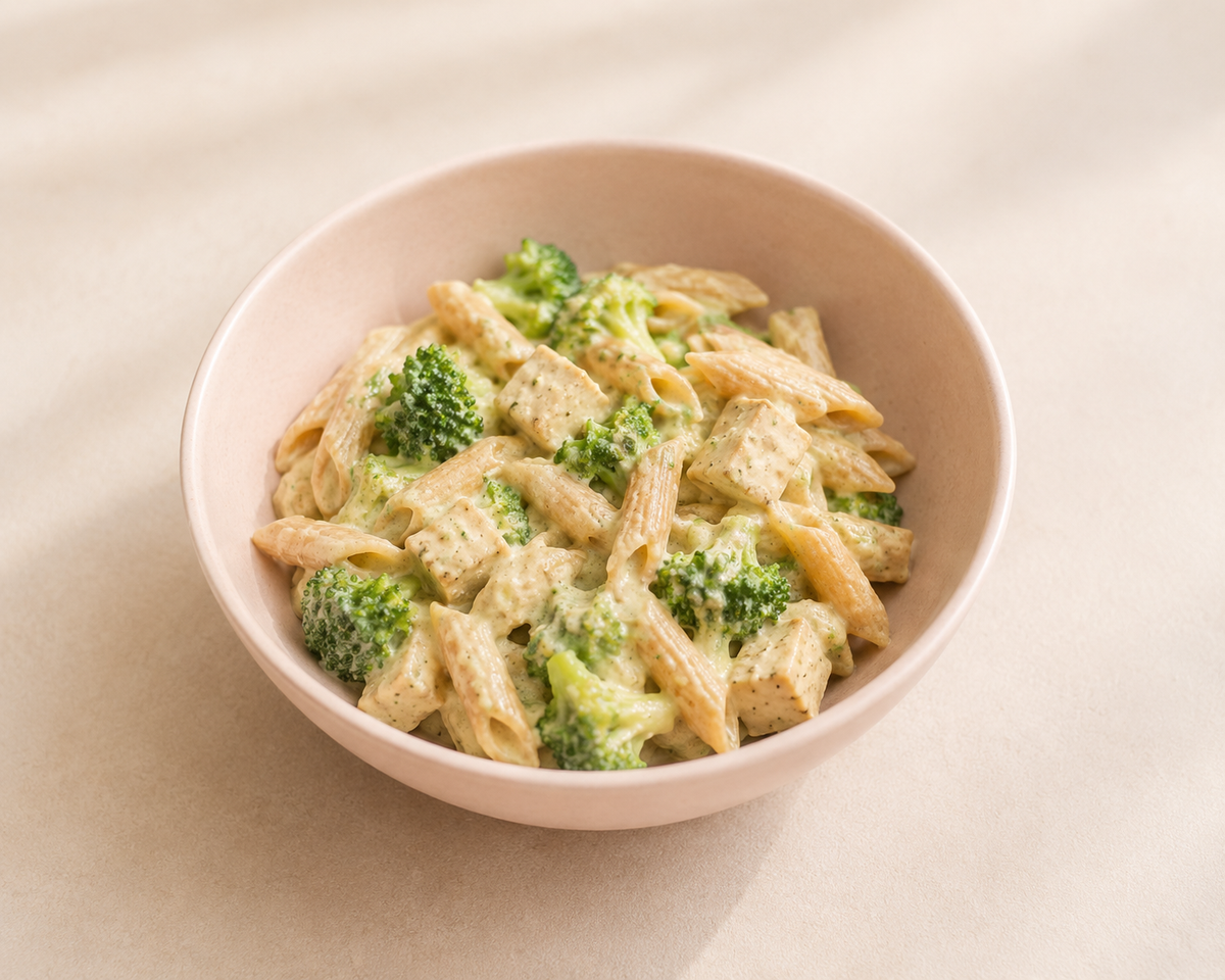Cremige Brokkoli-Tofu-Pasta