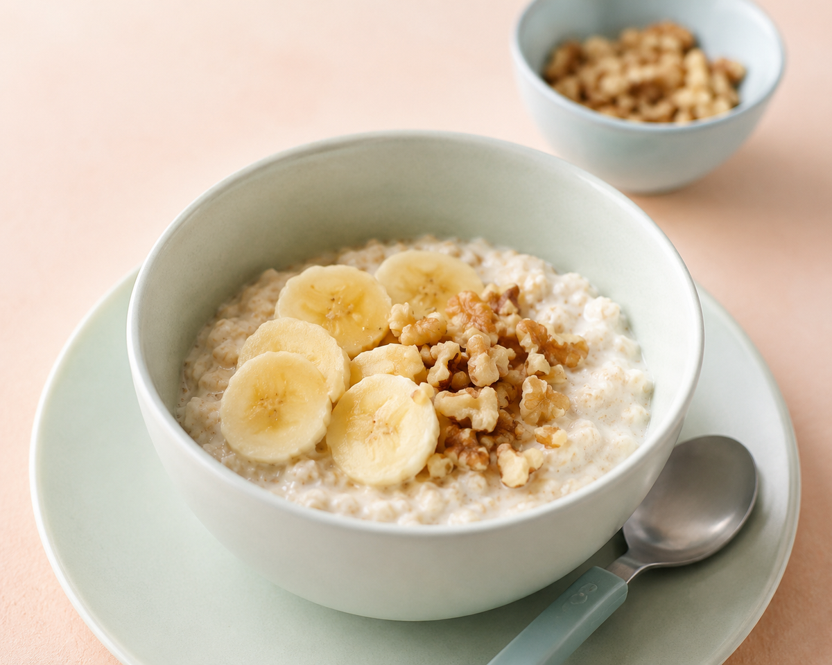 Bananen-Porridge mit Walnüssen