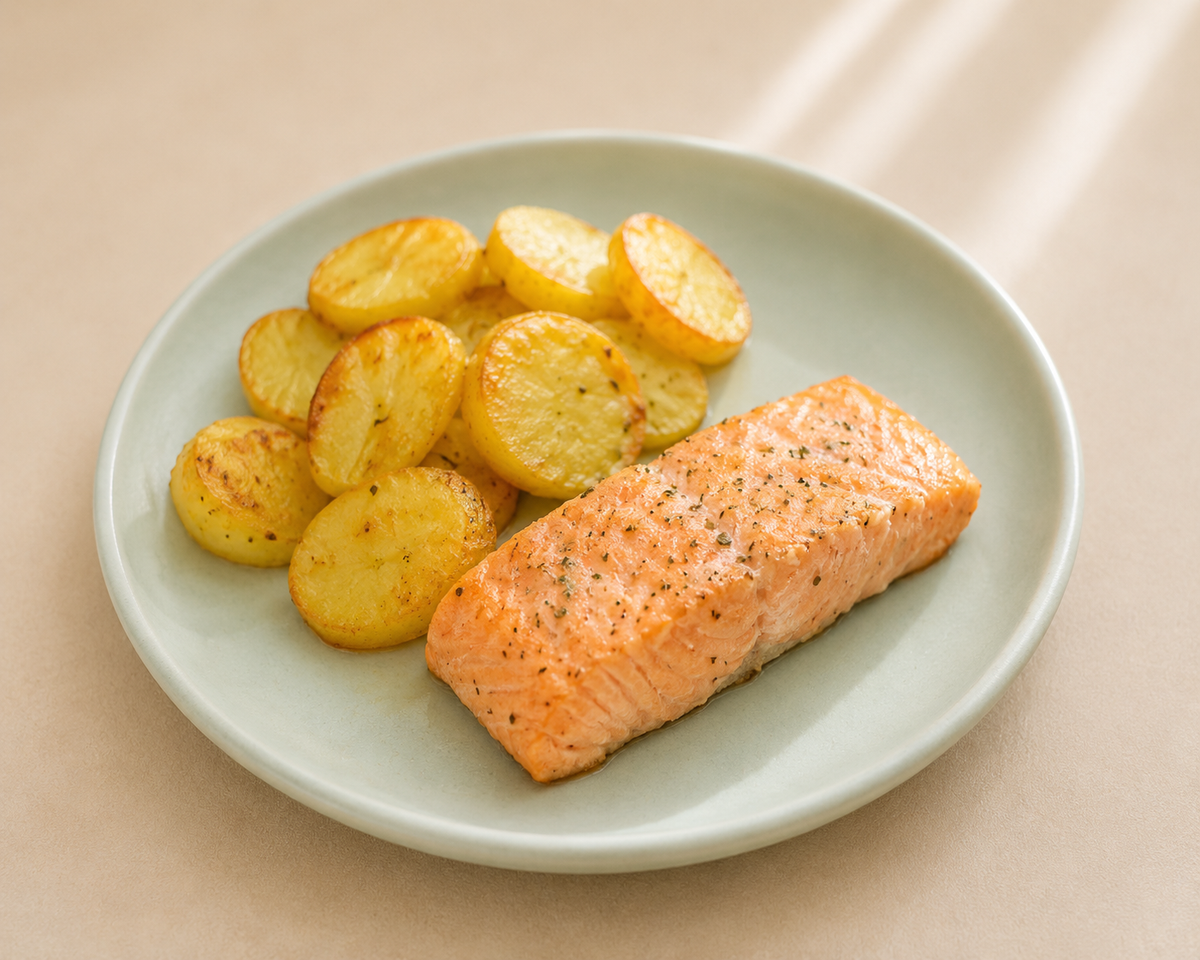 Ofenlachs mit Kartoffeln