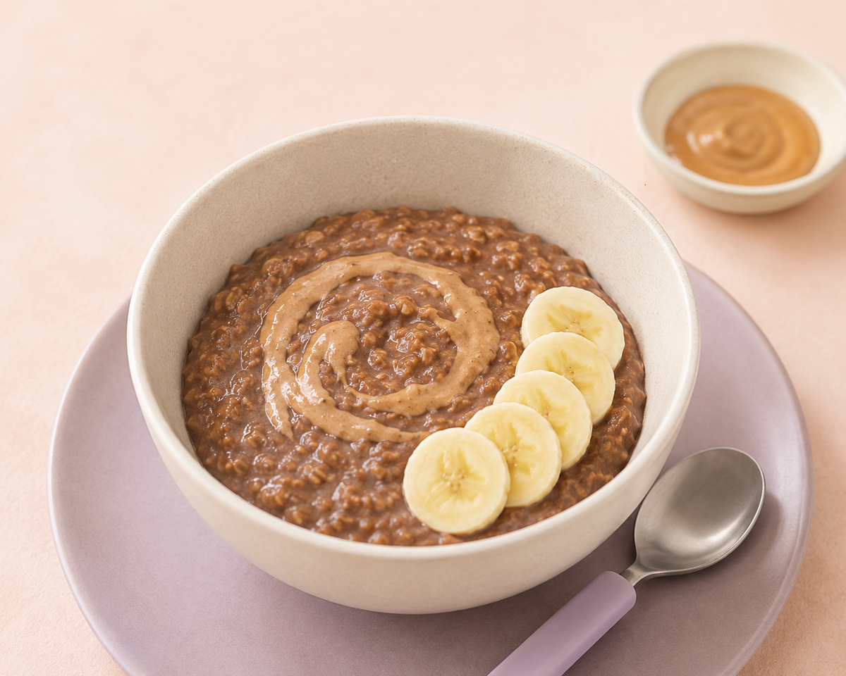 Schoko-Haferbrei mit Nussmus